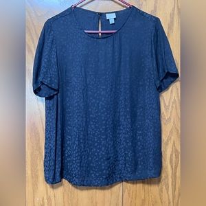 a new day Silk Black Blouse